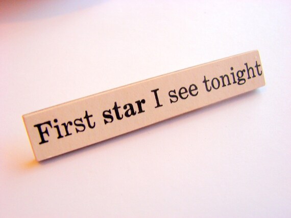 First Star I See Tonight Pin  Large Paper and Wood by mimiandlucy