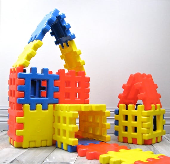 1980s Wee Waffle Blocks by Little Tykes