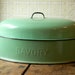 Reserved for Julie - Vintage Large Mint Green Savory Roasting Pan