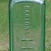 c1920s Cartons HP Sauce , Aqua Glass Food Sauce bottle
