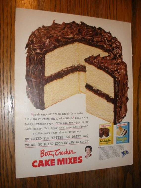 Vintage Betty Crocker Cake Mix Ad 1952