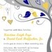 Custom Listing for krissifrye - gray, blue and yellow tweet, tweet love birds in a tree