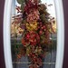 RESERVED..Fall Wreath Thanksgiving Teardrop Vertical Door Swag Decor.."Autumn Enchantment II"