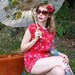 Vintage 1970s Tropical Pinup Romper Size Small