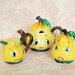 Reserved for Jaymee Vintage 1950s Pear Salt and Pepper Shakers with Sugar Bowl by PY Norcrest