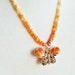 Genuine Fire Opal Gemstone Locket Necklace.Butterfly Locket,Padparadscha Coral,Birthstone Jewlelry,14K Gold Filled,Colorful,Keepsake