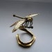 RESERVED Mechanical Dragonfly Sculpture Recycled Watch Parts Clockwork Dragon Fly Figurine Watch Stems and Faces Insect A Mechanical Mind