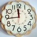 REDUCED - Vintage 1950s Timex Scalloped Wall Electric Wall Clock