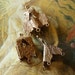 3 Vintage Awesome Unique Old Brass Deco Pendant Connectors