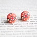 Geometric, Tribal, Polka Dot Button Earrings, Nickel Free
