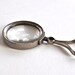 Vintage Magnifying Glass or Plated Brass Necklace