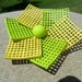 Vintage Brooch / Pin NEON Green and Yellow Art Deco Retro 1980s