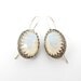 Opalite Earrings - Opalite in Silver Crown Setting Earrings