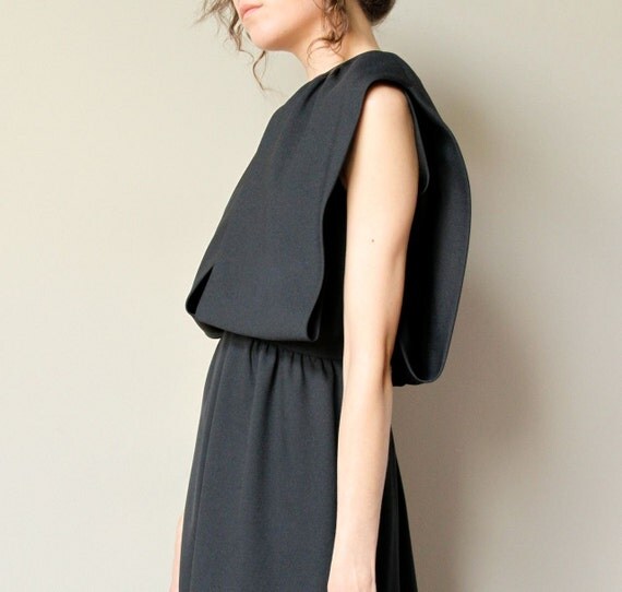 60s Avant Garde Maxi Dress vintage minimalist Mod full length