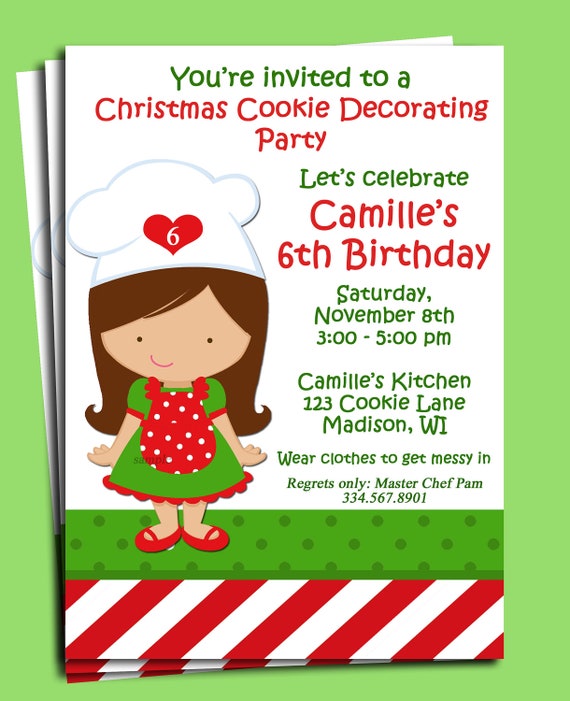 Christmas Cookie Decorating Party Invitations Free 4