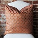 Velvet Geo - Copper - Robert Allen - 22 in square - Designer Pillow - Decorative Pillow - Throw Pillow