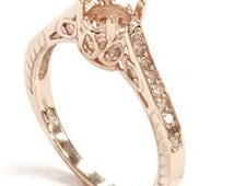 Yellow gold engagement ring mountings