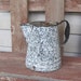 Antique enamalware black and white coffe pot