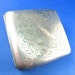 ANTIQUE CIGARETTE CASE. silver metal. vintage. compact. engraved. webber. for your assemblage. recycle. repurpose. No.001184