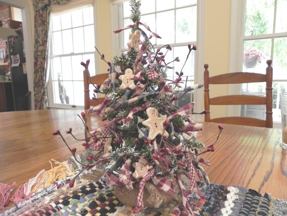 Gingerbread Homespun 12 Tree Salt Dough by cookiedoughcreations