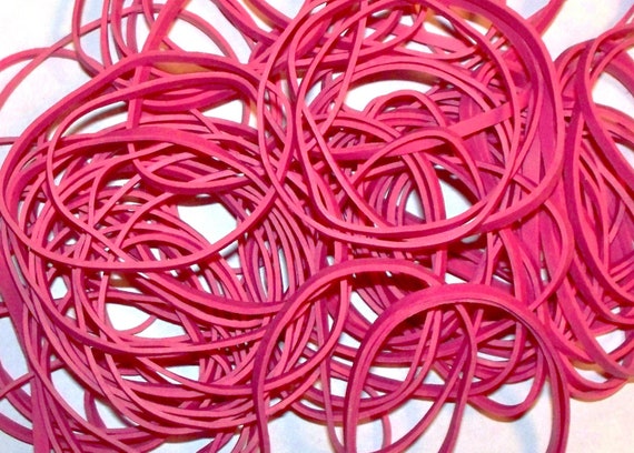 Pink Rubber Bands Pack of 60 Rubber Bands for Crafting and