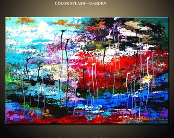 Original Contemporary Palette Knife Fine Art Painting Abstract Textured On Gallery Wrapped Canvas Ready to hang.