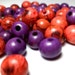 Acai Beads - Natural Seed Beads Coral and Violet mix 30 Pieces