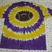 Tie dye shirt, XL, Purple and gold football