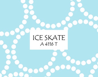 Half Yard Ice Skate Pearl Bracelet, Lizzy House for Andover Fabrics, 100% Cotton Fabric, A 4116 T