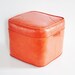 Burnt Orange Naugahyde Ottoman - Circa 1970s
