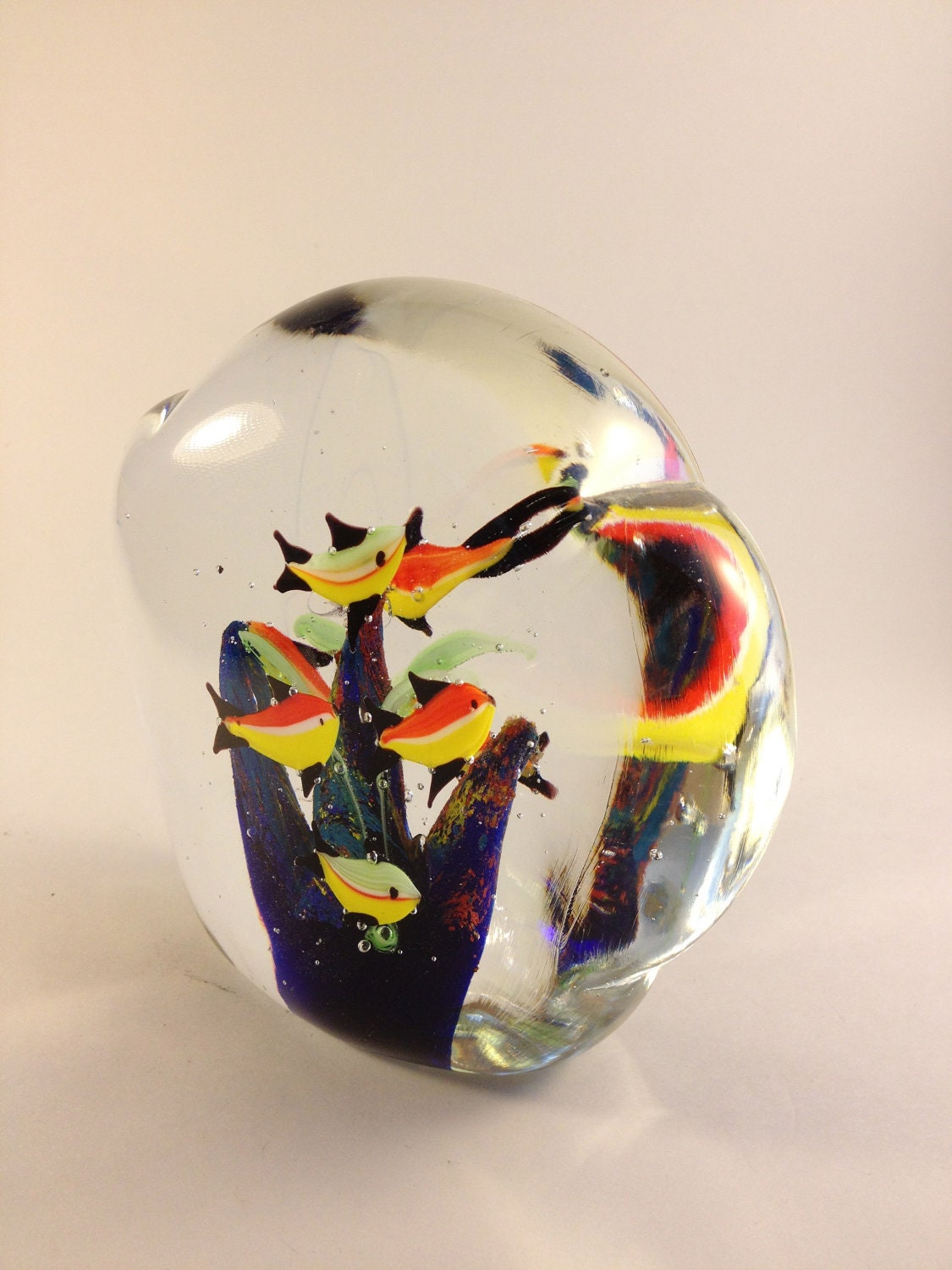 Vintage Murano Glass Fish Paperweight by on Etsy