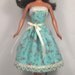 Ice Green with Pearls - Barbie Dress Handmade Barbie Doll Clothes