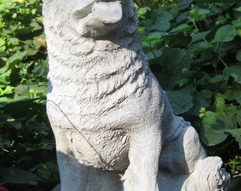 cement german shepherd statue