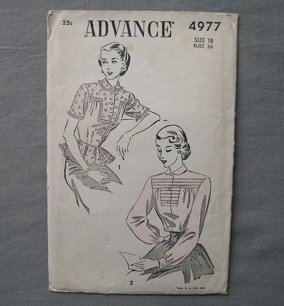 Advance pattern 4977 | Vintage dress patterns, Advance patterns ...