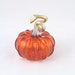 Fall Decor Blown Glass Pumpkin Transparent Art Glass by AvolieGlass