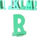 Vintage Metal Sign Letter "R" (1-13/16 inches tall) with Base - Industrial Decor, Art Supply, and more
