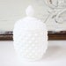 Vintage Hobnail Milk Glass Sugar Bowl - Jam Jar - Condiment Jar