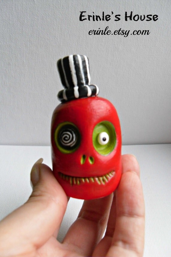 Polymer Clay Zombie Sculpture The Circus Zombie Lou The