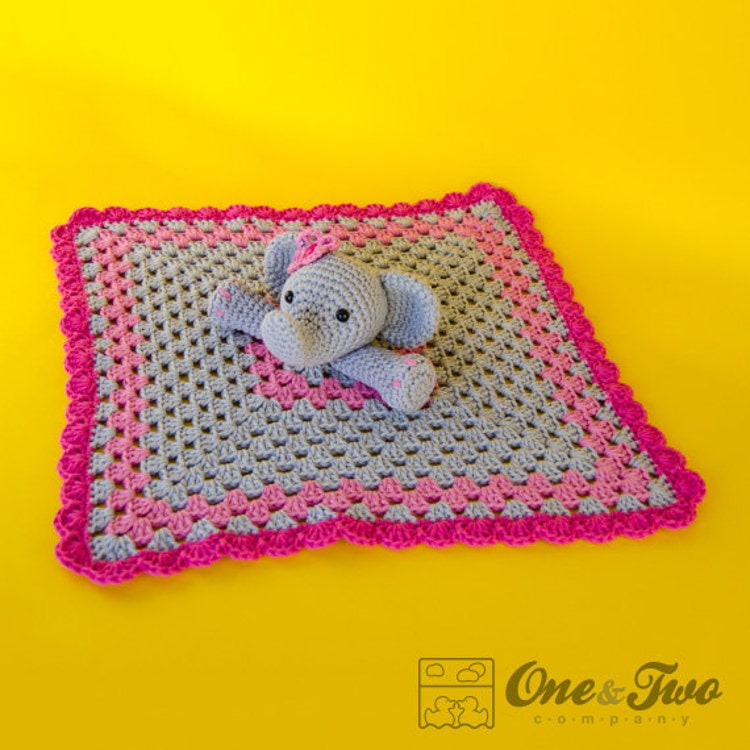 Elephant Lovey / Security Blanket PDF Crochet by ...