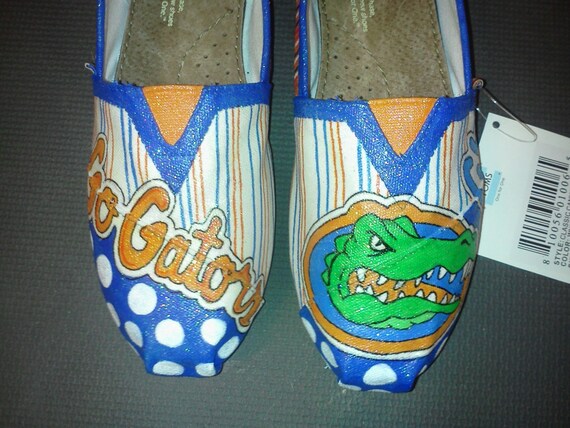 Items Similar To Price Includes Shoes Florida Gators Hand Painted Toms On Etsy