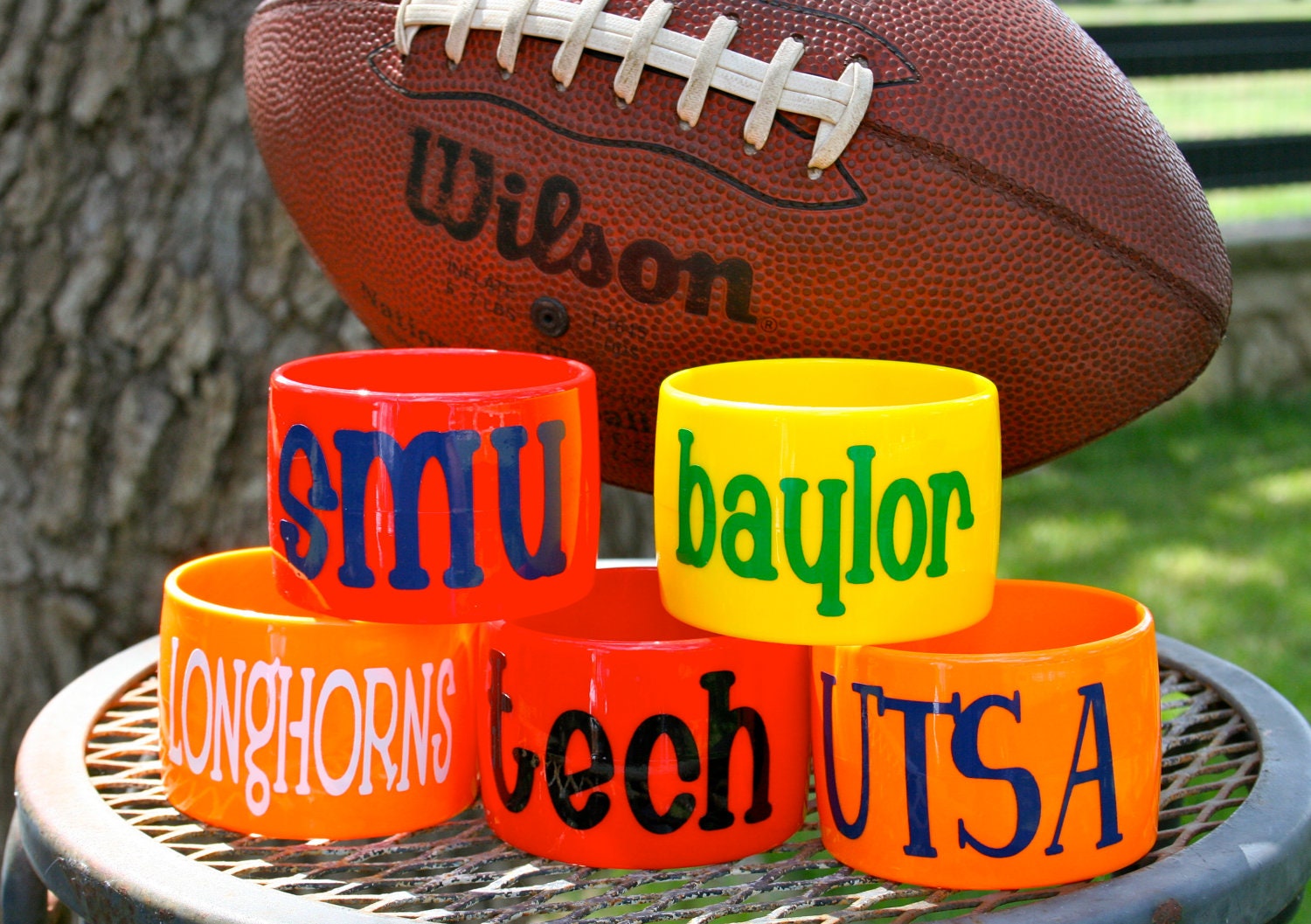 Game Day Acrylic 2 Wide cuff Bracelet by BrownEyedCuties on Etsy