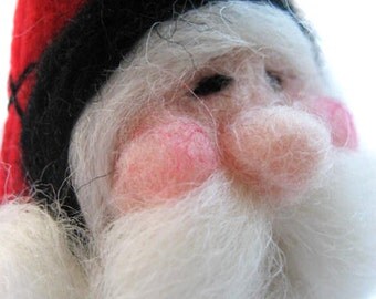 Santa Ornament - Christmas Ornament - Needle Felted Santa