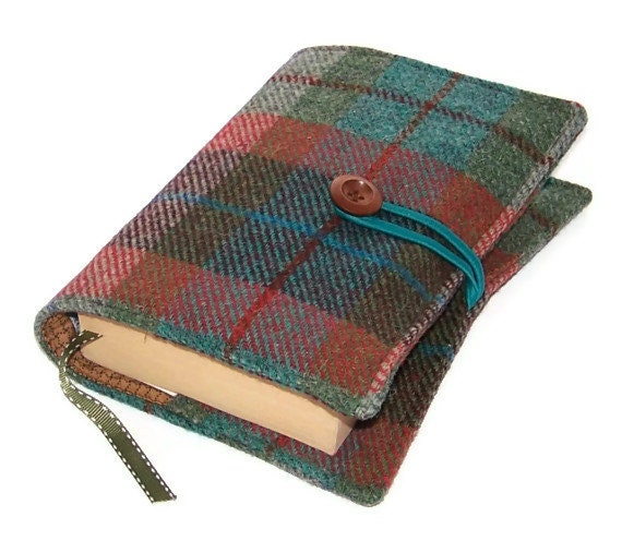 Book Cover AUTUMN DAYS Harris Tweed by WhimsyWooDesigns on Etsy