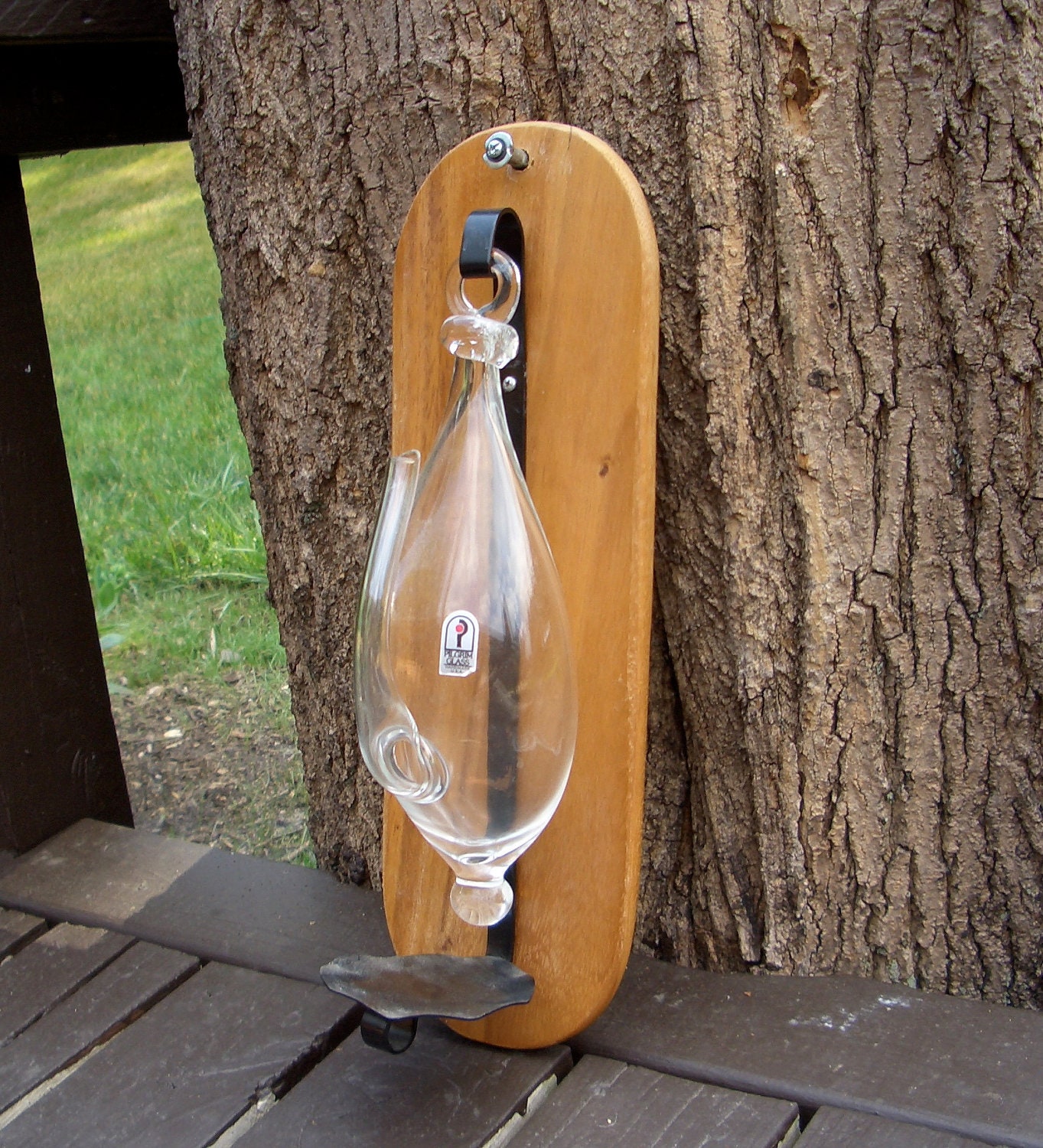 Pilgrim Glass Hanging Weather Barometer