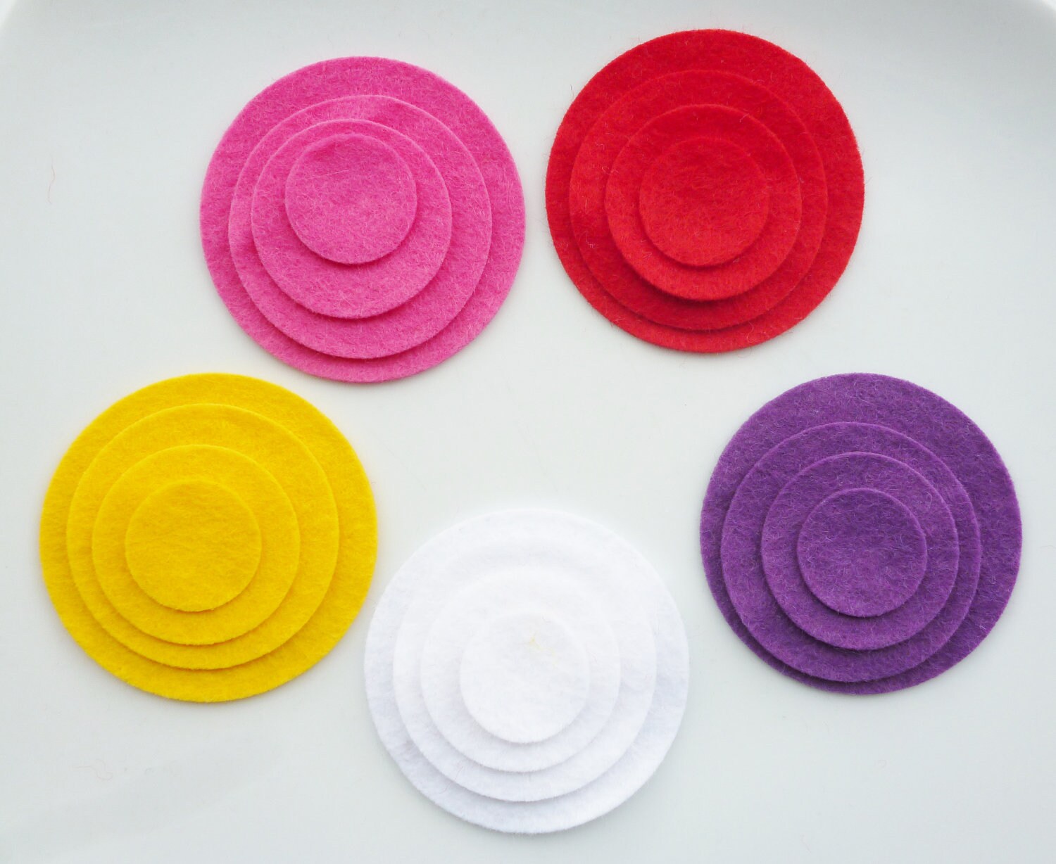 Felt circles Die cut wool felt supply circles by NCFeltSupplies