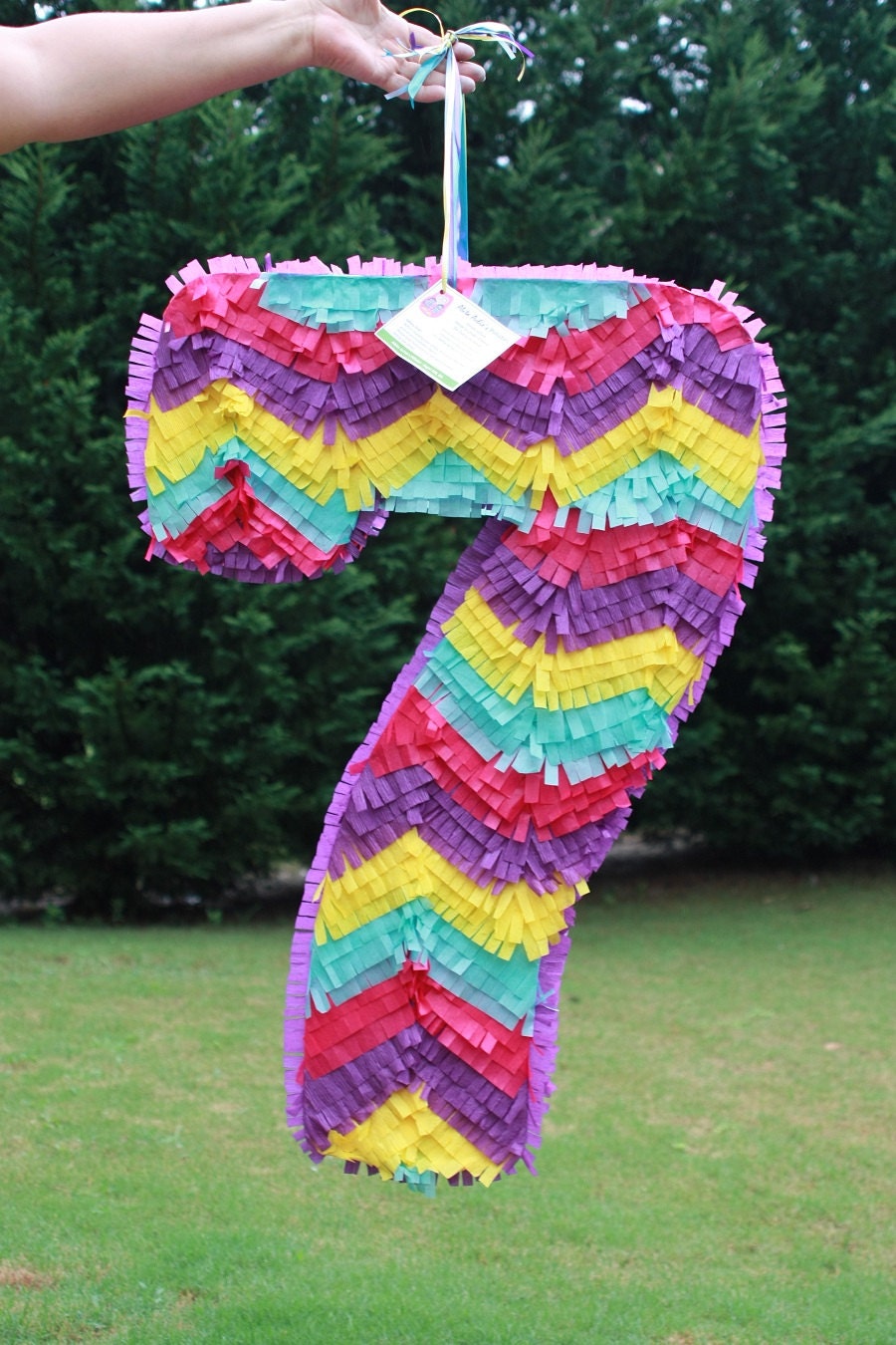 Number Seven Pinata Large Number 7 Pinata Custom by AbitaAchie