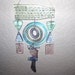 Windchime - Turquoise, Cerulean, and Lavender from Recycled Glass