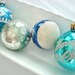RESERVED for B -Vintage Glass Christmas Ornaments in Shabby Shades of Silver and Aqua Blue - Instant Collection of 25