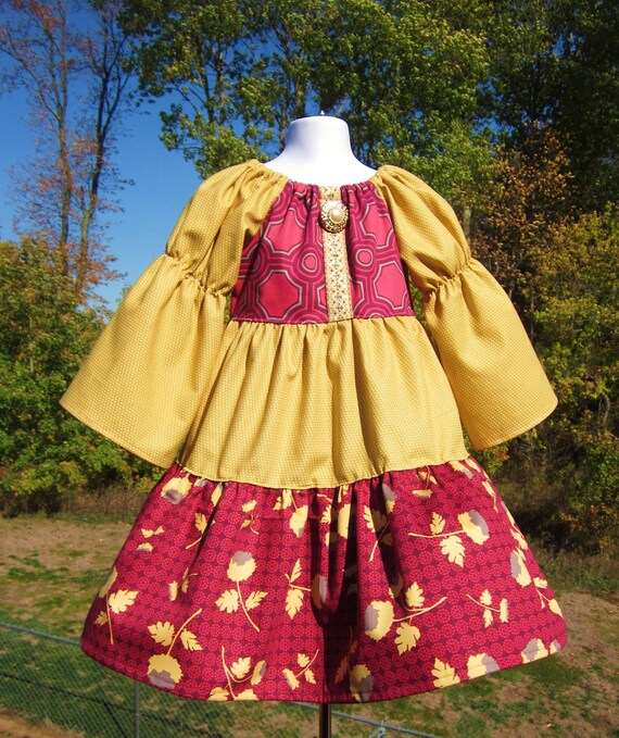 Toddler Girls Tiered Peasant Twirl Dress - 2T 3T 4T 5/6 7/8
