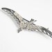 Vintage Clear Rhinestone Bird in Flight Brooch, 40s